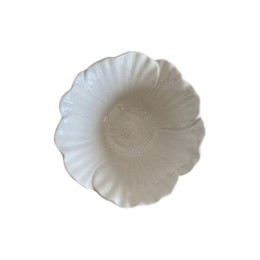 Coupelle Fleur blanc cassé D15 H6cm