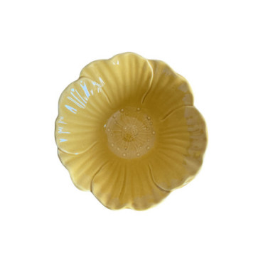 Coupelle Fleur safran D15 H6cm