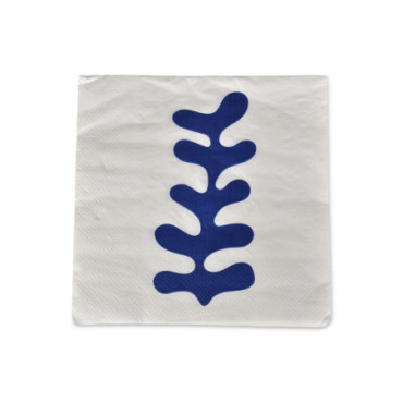 serviette papier algue bleu x20