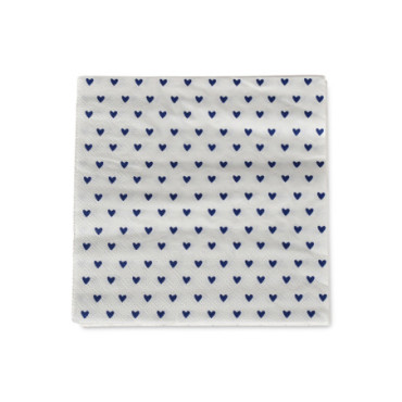serviette papier cur bleu x20
