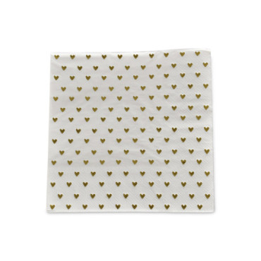 serviette papier cur doré x20