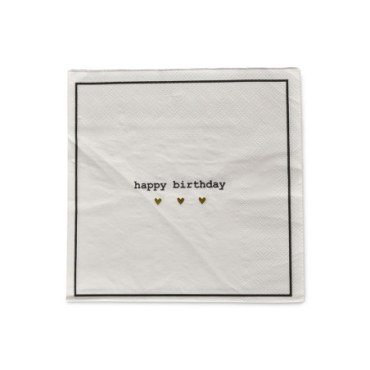 serviette papier happy birthday x20