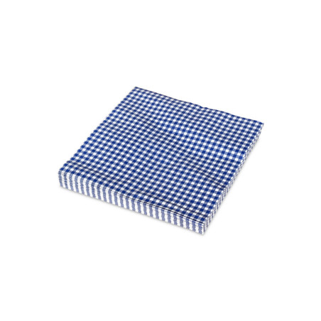 20 serviettes papier bleu marine imprimés à pois