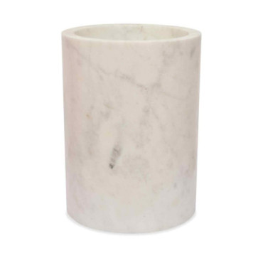 Pot à ustensiles marbre blanc D12 H16cm