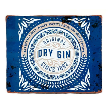 Plaque Métal - Dry Gin Bar