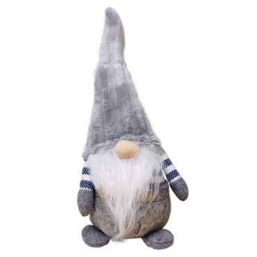 Gnome assis gris 36cm