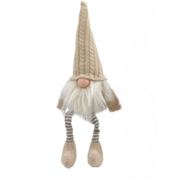 Gnome avec des jambes pendantes et des bottes marron