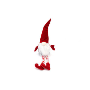 Père Noël Gnome assis avec des jambes pendantes 54 cm
