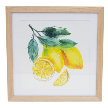 Art de citrons aquarelle dans le cadre