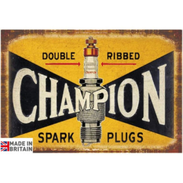 Plaque Métal 60 x 49.5cm Champion Spark Plug