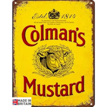 Plaque Métal 60 x 49.5cm Colman's Mustard