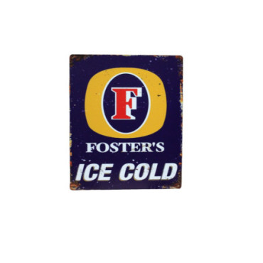 Plaque Métal 60 x 49.5cm Foster's Ice Cold