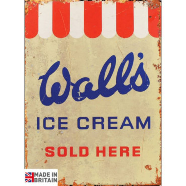 Plaque Métal 60 x 49.5cm Walls Ice Cream