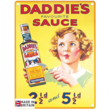 Plaque Métal 60 x 49.5cm Vintage Retro Daddie's Sauce