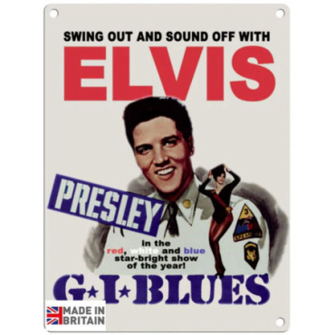 Plaque Métal 60 x 49.5cm Movie Poster Elvis G.I Blues