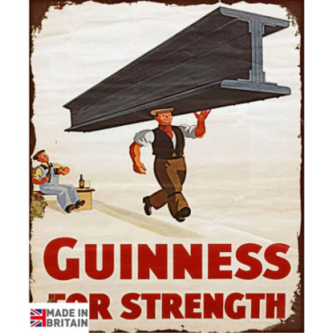 Plaque Métal 60 x 49.5cm Guinness Beer Advert Girder