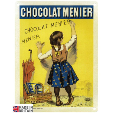 Plaque Métal 45 x 37.5cm Vintage Retro Chocolat Menier