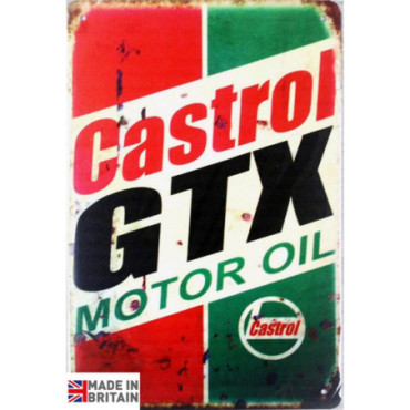 Plaque Métal 45 x 37.5cm Castol GTX Motor Oil
