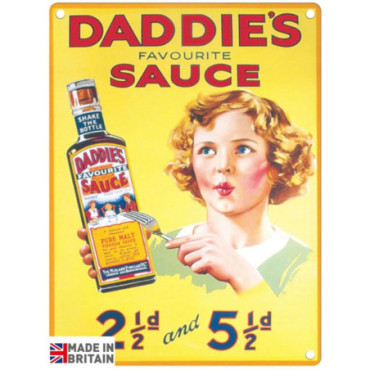 Plaque Métal 45 x 37.5cm Vintage Retro Daddie's Sauce