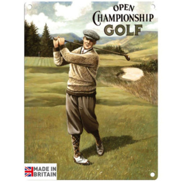 Plaque Métal 45 x 37.5cm Vintage Retro Open Champ Golf