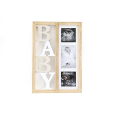 Cadre en bois pour photographie Baby Three 43 cm
