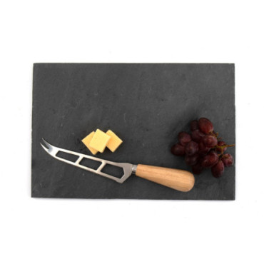 Set de service planche à fromage et couteau en ardoise 30 cm