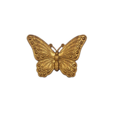 Boutons de tiroir papillon doré