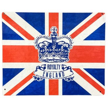 Plaque déco pub vintage - Grunge British With Crown