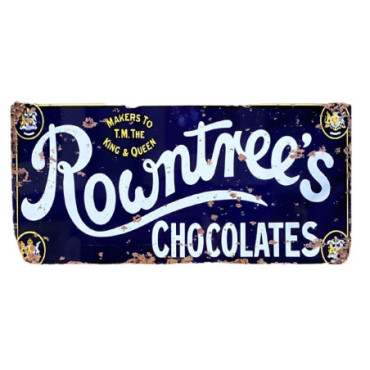 Plaque déco pub vintage - Rowntrees Chocolate Blue