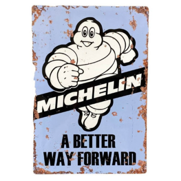 Plaque déco pub vintage - Michelin A Better Way Forward Tyres