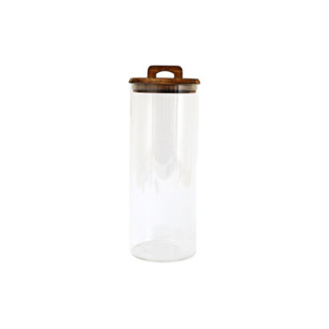 Pot de conservation en verre avec couvercle en acacia 1.4 L S-KG2044