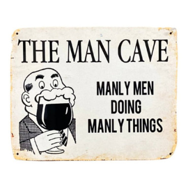 Panneau mural/porte en métal  Man Cave hommes virils faisant des...
