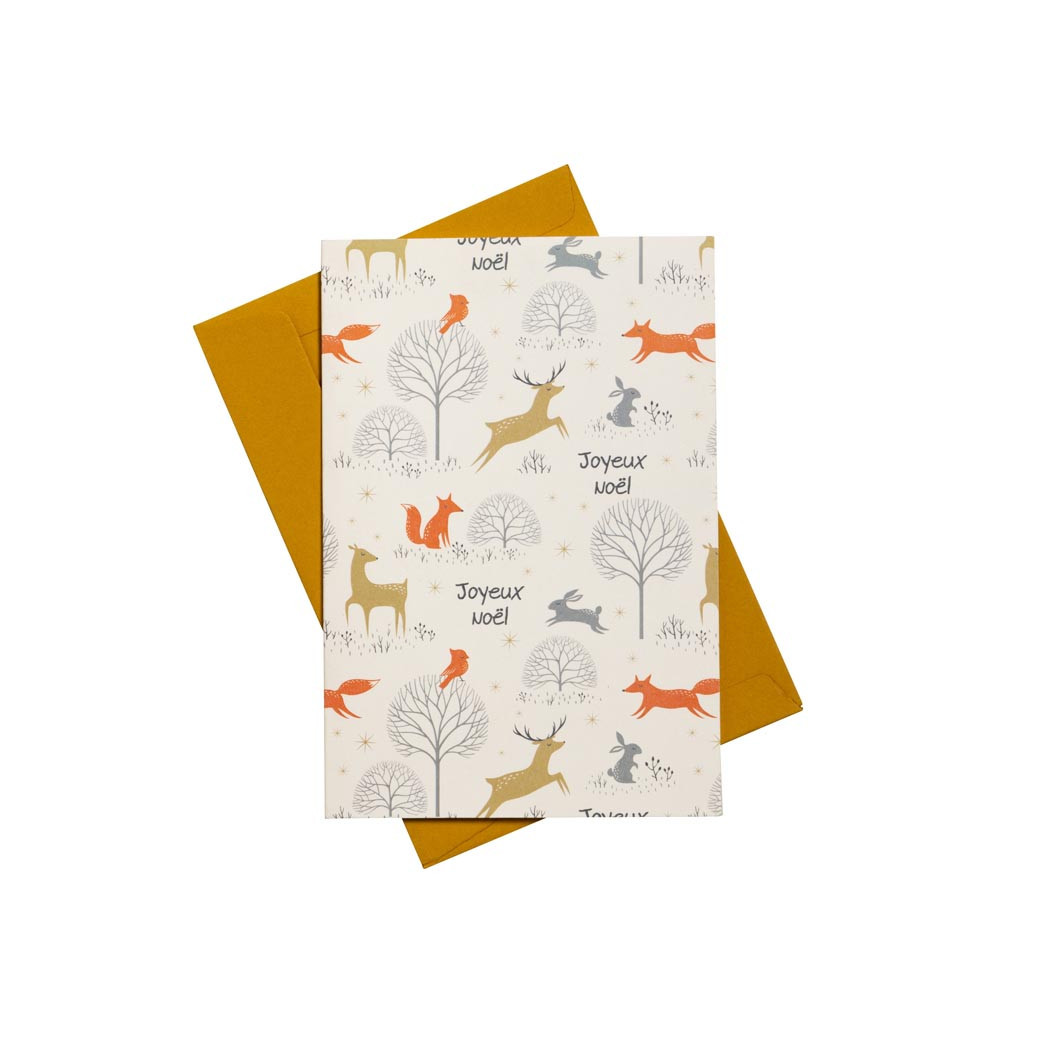 AFIE 61-5675 Carte Joyeux Noël Avec Enveloppe Et Dorure En Or