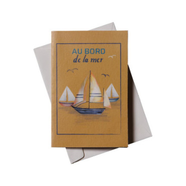Carte postale Au bord de la mer avec enveloppe