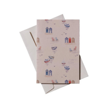 Carte postale plage avec enveloppe