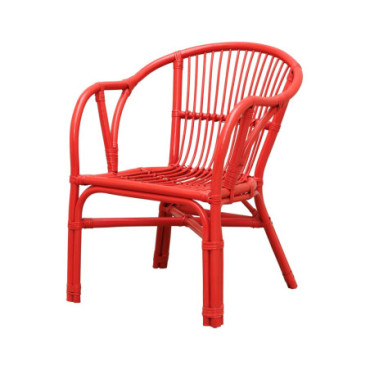 Chaise avec accoudoirs rouge Passoa