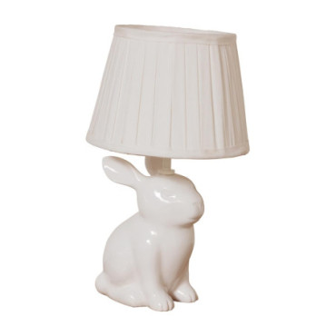 Lampe à poser lapin blanc