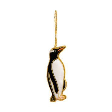 Suspension pingouin brodé