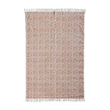 Grand tapis rose imprimé cashmere