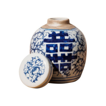 Urne chinoise en porcelaine symbole