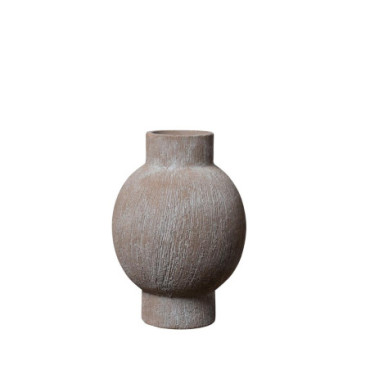 Petit vase boule verdigris texturé