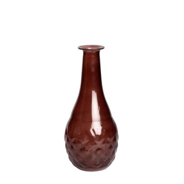 Vase verre recyclé Bordeau