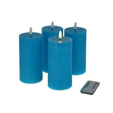 Set de 4 Bougie LED 3D Flame bleu LED Bougies & Lanternes