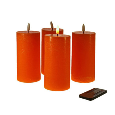 Set de 4 Bougie LED 3D Flame orange LED Bougies & Lanternes