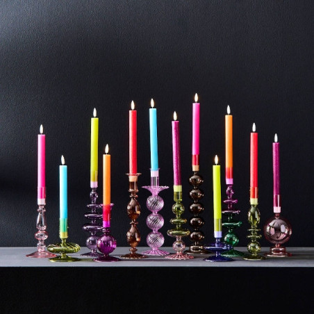 4 bougies led rechargeables multicolore - Voussert