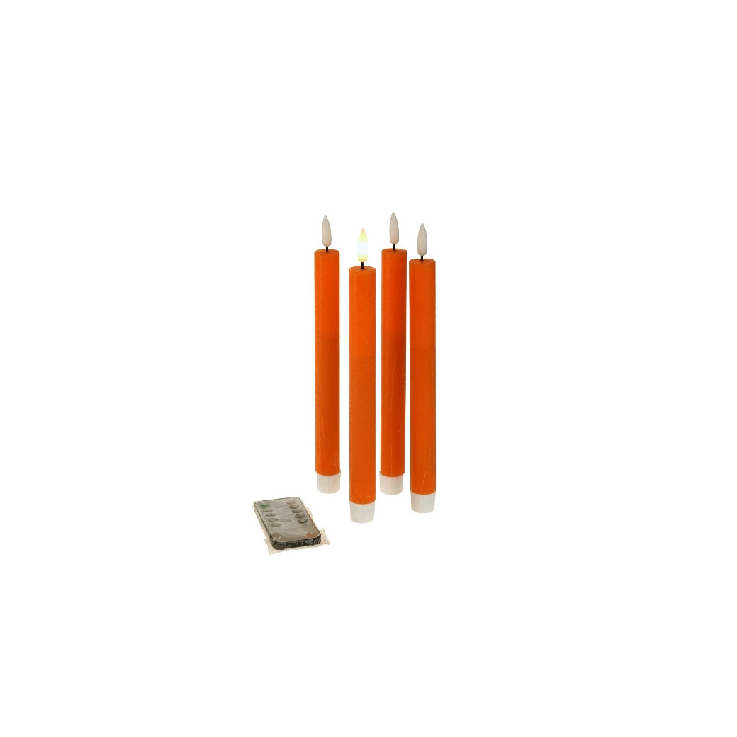 Set de 4 bougies LED orange LED Bougies & Lanternes Werner Voss 53721
