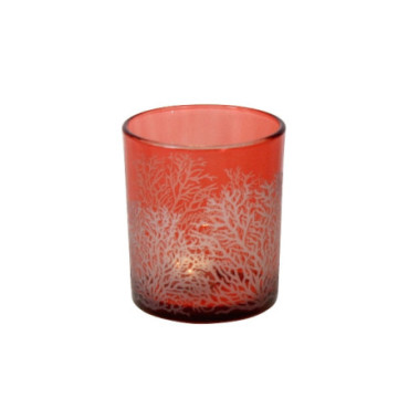 Photophore Corail rouge Bougies de Tables