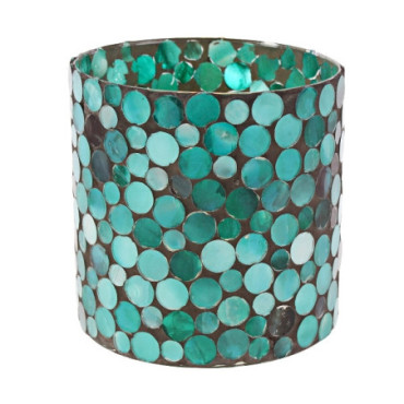 Photophore Mosaic turquoise Bougies de Tables
