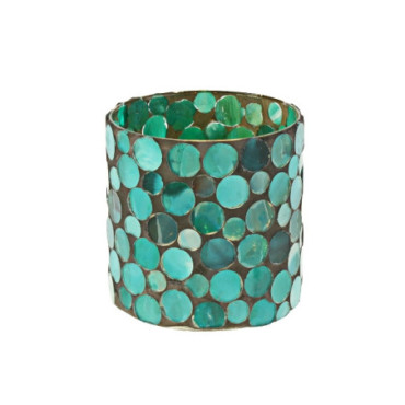 Photophore Mosaic turquoise Bougies de Tables