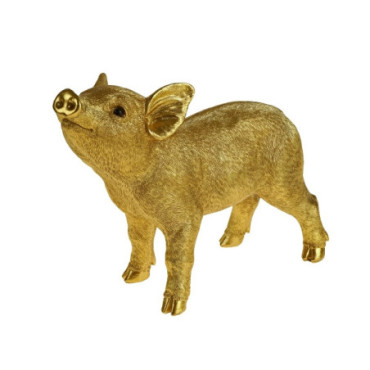Figurine cochon or Golden Noël